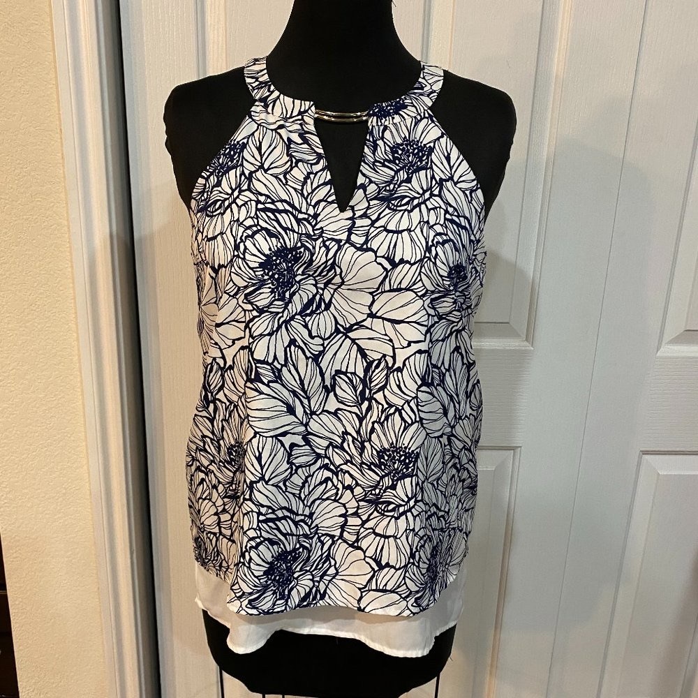 #55   Blue/White Top by The Limited